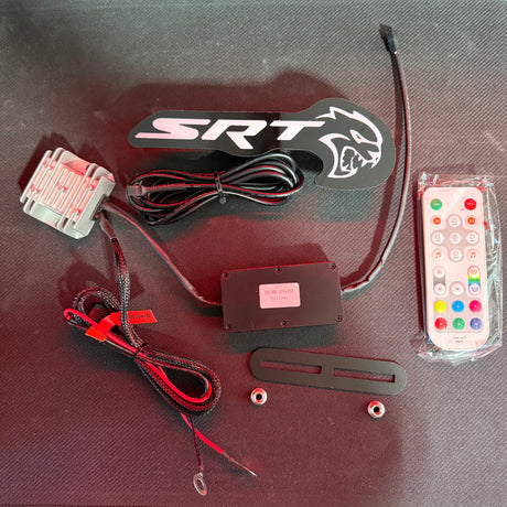 2015-2023 SRT Hellcat RGBW Flow Series LED Badge Emblem Logo - AutoLEDTech.com