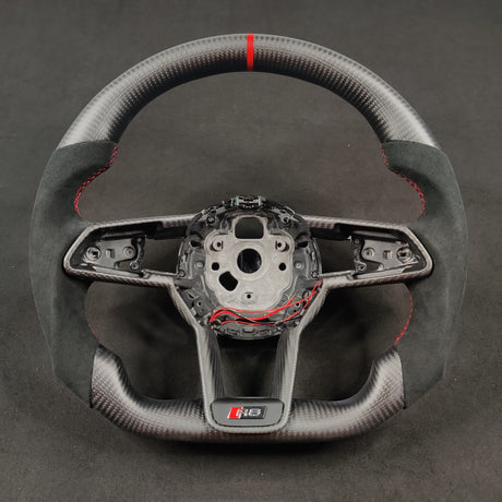 2015-2024 Audi R8 TTRS Custom Carbon Fiber Steering Wheel - AutoLEDTech.com
