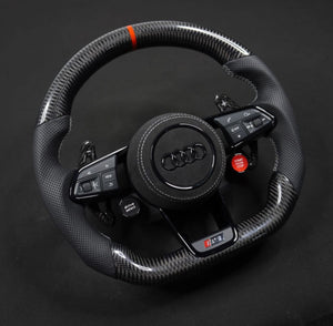 2015-2024 Audi R8 TTRS Custom Carbon Fiber Steering Wheel - AutoLEDTech.com