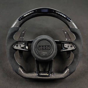 2015-2024 Audi R8 TTRS Custom Carbon Fiber Steering Wheel - AutoLEDTech.com