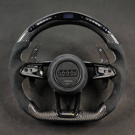 2015-2024 Audi R8 TTRS Custom Carbon Fiber Steering Wheel - AutoLEDTech.com