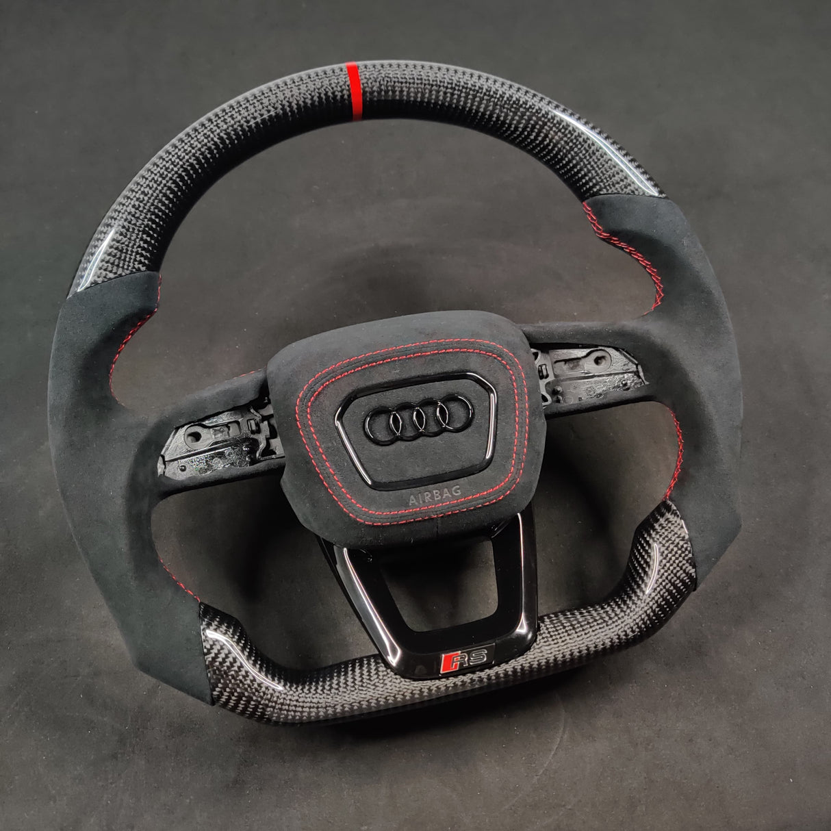 2015-2026+ Audi Q3/Q5/Q7/Q8 Custom Carbon Fiber Steering Wheel - AutoLEDTech.com