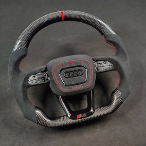 2015-2026+ Audi Q3/Q5/Q7/Q8 Custom Carbon Fiber Steering Wheel - AutoLEDTech.com