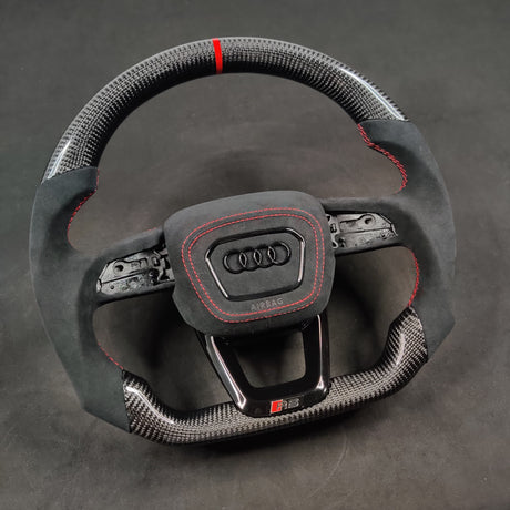 2015-2026+ Audi Q3/Q5/Q7/Q8 Custom Carbon Fiber Steering Wheel - AutoLEDTech.com