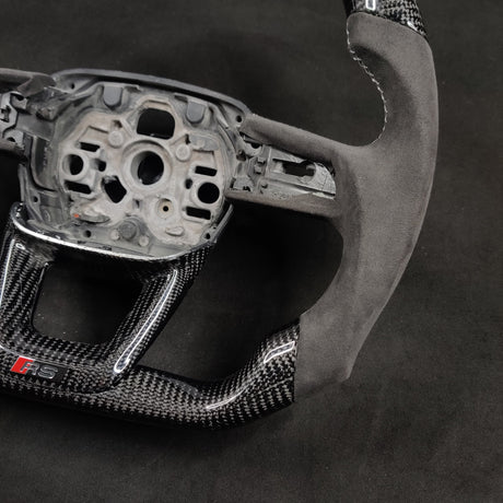 2015-2026+ Audi Q3/Q5/Q7/Q8 Custom Carbon Fiber Steering Wheel - AutoLEDTech.com