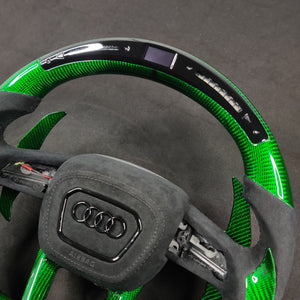 2015-2026+ Audi Q3/Q5/Q7/Q8 Custom Carbon Fiber Steering Wheel - AutoLEDTech.com