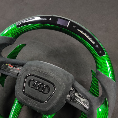2015-2026+ Audi Q3/Q5/Q7/Q8 Custom Carbon Fiber Steering Wheel - AutoLEDTech.com