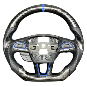 2015-2026+ Ford Focus RS ST Carbon Fiber Steering Wheel w/ LED Display - AutoLEDTech.com