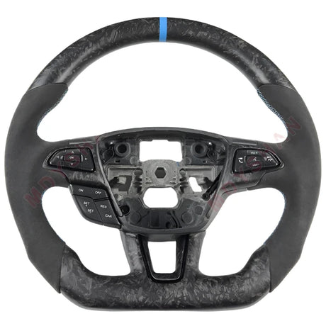 2015-2026+ Ford Focus RS ST Carbon Fiber Steering Wheel w/ LED Display - AutoLEDTech.com