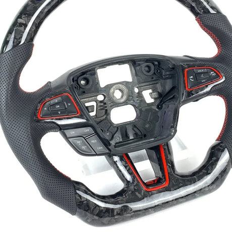 2015-2026+ Ford Focus RS ST Carbon Fiber Steering Wheel w/ LED Display - AutoLEDTech.com