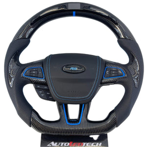 2015-2026+ Ford Focus RS ST Carbon Fiber Steering Wheel w/ LED Display - AutoLEDTech.com
