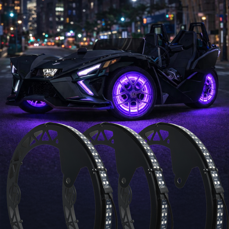 2015-2026+ Polaris Slingshot RGBW Flow Series LED Wheel Ring Lights Kit - AutoLEDTech.com