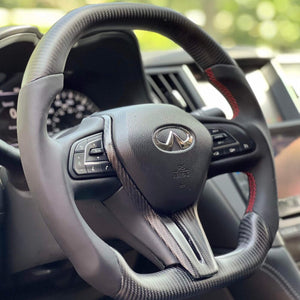 2007-2015 Infiniti G37 G35 Custom Carbon Fiber Steering Wheel - AutoLEDTech.com