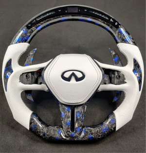 2013-2024 Infiniti Q50 Q60 Custom Carbon Fiber Steering Wheel - AutoLEDTech.com