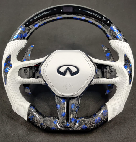 2013-2024 Infiniti Q50 Q60 Custom Carbon Fiber Steering Wheel - AutoLEDTech.com