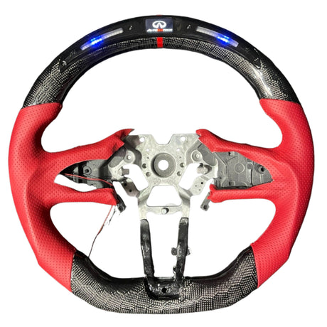 2013-2024 Infiniti Q50 Q60 Custom Carbon Fiber Steering Wheel - AutoLEDTech.com