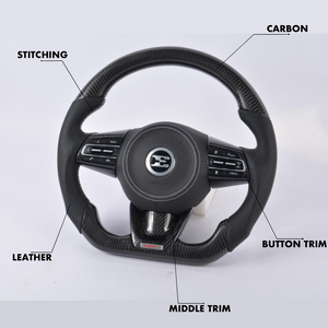 2016-2020 Kia Optima Custom Carbon Fiber LED Steering Wheel - AutoLEDTech.com