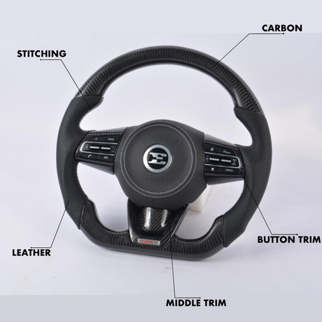 2016-2020 Kia Optima Custom Carbon Fiber LED Steering Wheel - AutoLEDTech.com