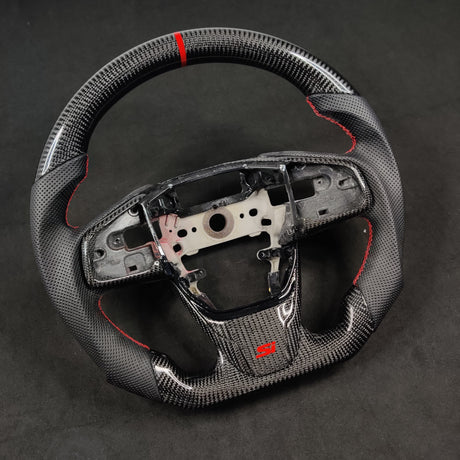 2016-2021 Honda Civic Custom Carbon Fiber Steering Wheel - AutoLEDTech.com