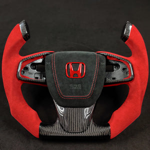 2016-2021 Honda Civic Custom Carbon Fiber Steering Wheel - AutoLEDTech.com