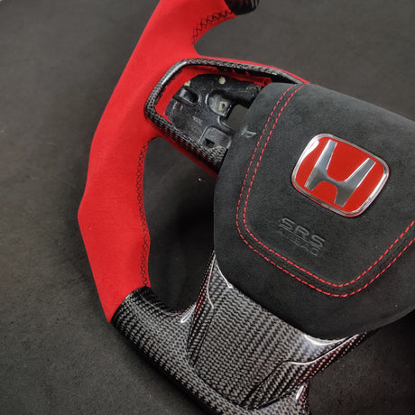 2016-2021 Honda Civic Custom Carbon Fiber Steering Wheel - AutoLEDTech.com