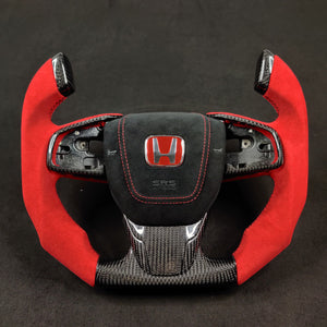 2016-2021 Honda Civic Custom Carbon Fiber Steering Wheel - AutoLEDTech.com
