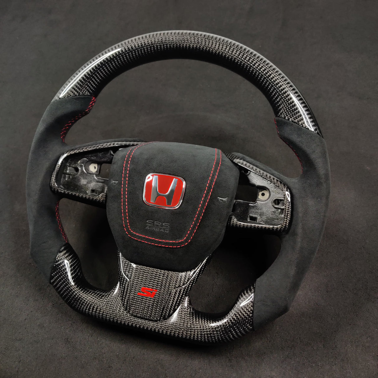 2016-2021 Honda Civic Custom Carbon Fiber Steering Wheel - AutoLEDTech.com