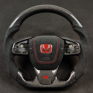2016-2021 Honda Civic Custom Carbon Fiber Steering Wheel - AutoLEDTech.com