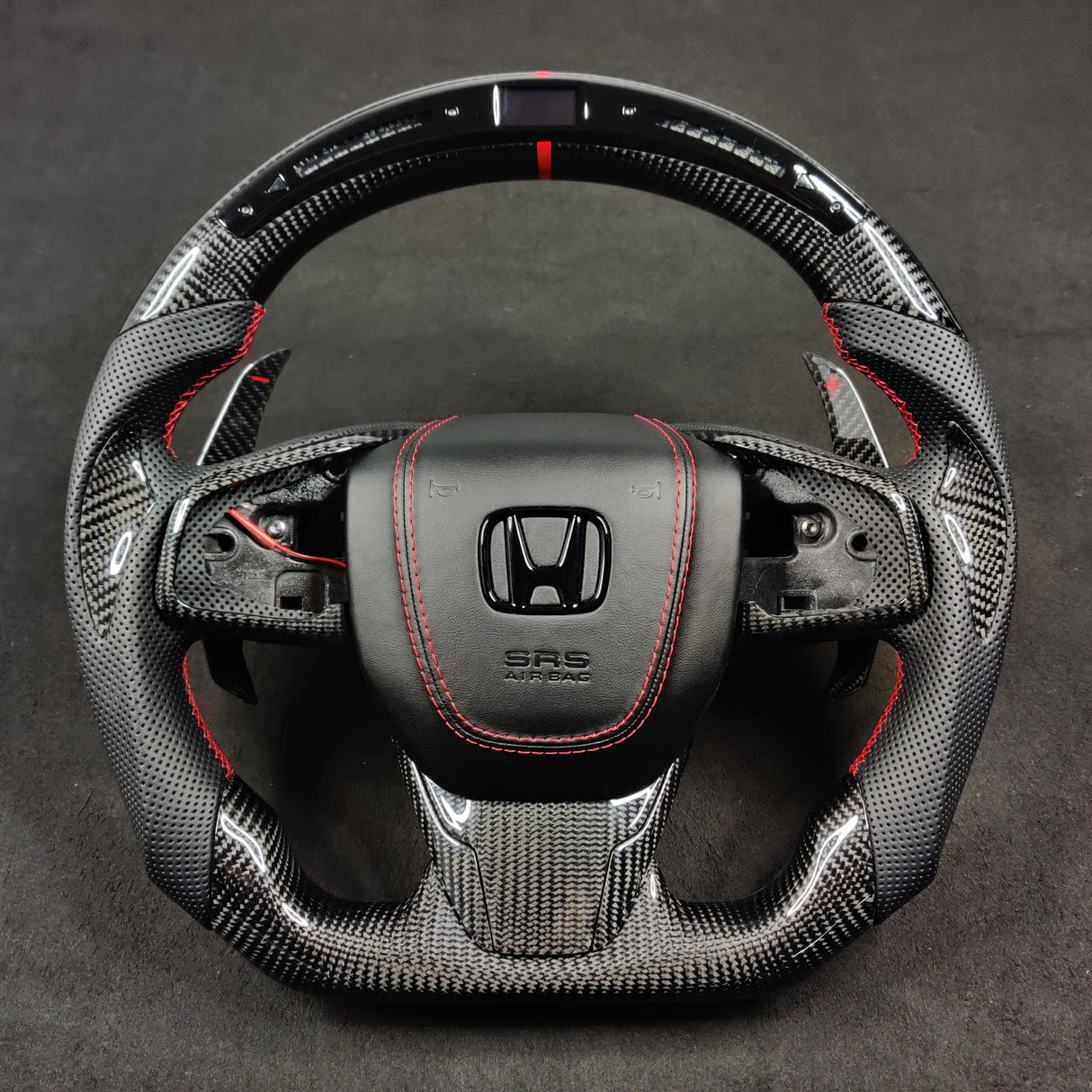 2016-2021 Honda Civic Custom Carbon Fiber Steering Wheel - AutoLEDTech.com