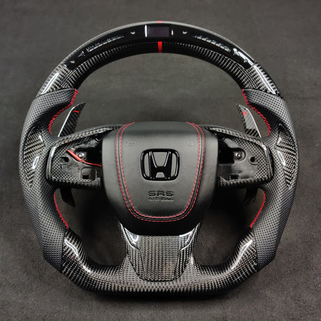 2016-2021 Honda Civic Custom Carbon Fiber Steering Wheel - AutoLEDTech.com