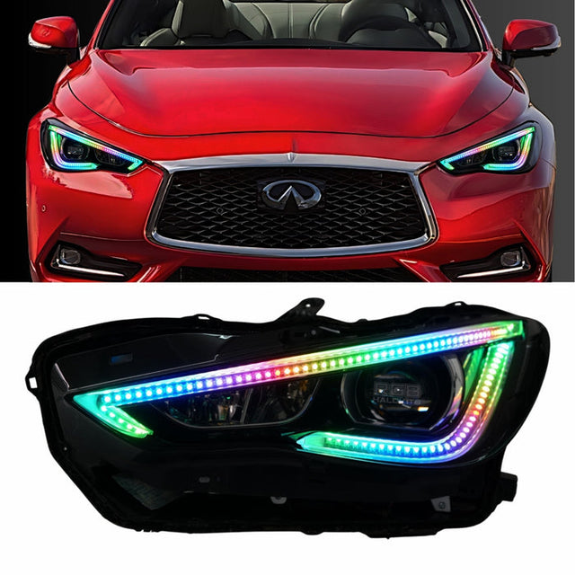 2016-2022 Infiniti Q60 RGB Flow Series LED DRL Boards - AutoLEDTech.com
