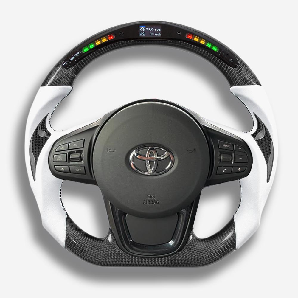 2019-2026+ Toyota Supra Custom Carbon Fiber Steering Wheel - AutoLEDTech.com