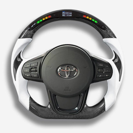 2019-2026+ Toyota Supra Custom Carbon Fiber Steering Wheel - AutoLEDTech.com