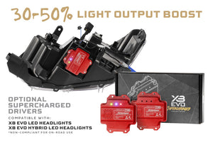 2016-2023 Toyota Tacoma XB EVO Hybrid LED DRL Headlights - AutoLEDTech.com