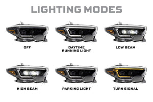 2016-2023 Toyota Tacoma XB EVO Hybrid LED DRL Headlights - AutoLEDTech.com