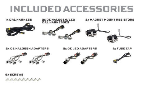 2016-2023 Toyota Tacoma XB EVO Hybrid LED DRL Headlights - AutoLEDTech.com