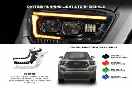 2016-2023 Toyota Tacoma XB EVO LED DRL Headlights - AutoLEDTech.com