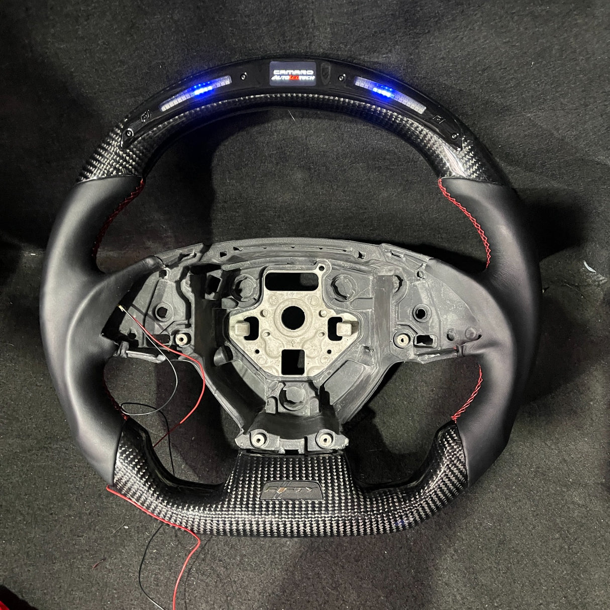 2016-2024 Chevrolet Camaro Custom Carbon Fiber Steering Wheel - AutoLEDTech.com