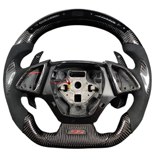 2016-2024 Chevrolet Camaro Custom Carbon Fiber Steering Wheel - AutoLEDTech.com