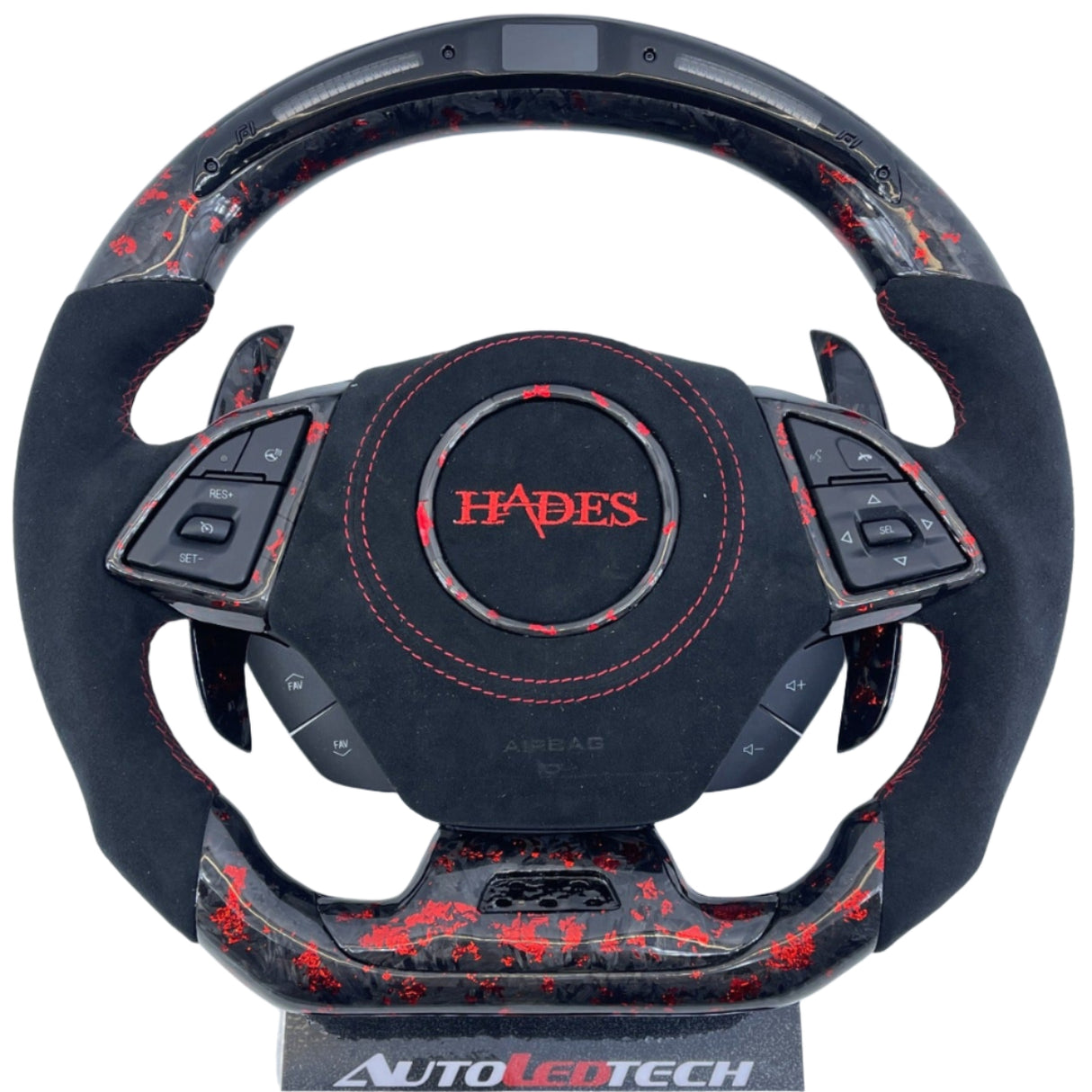 2016-2024 Chevrolet Camaro Custom Carbon Fiber Steering Wheel - AutoLEDTech.com