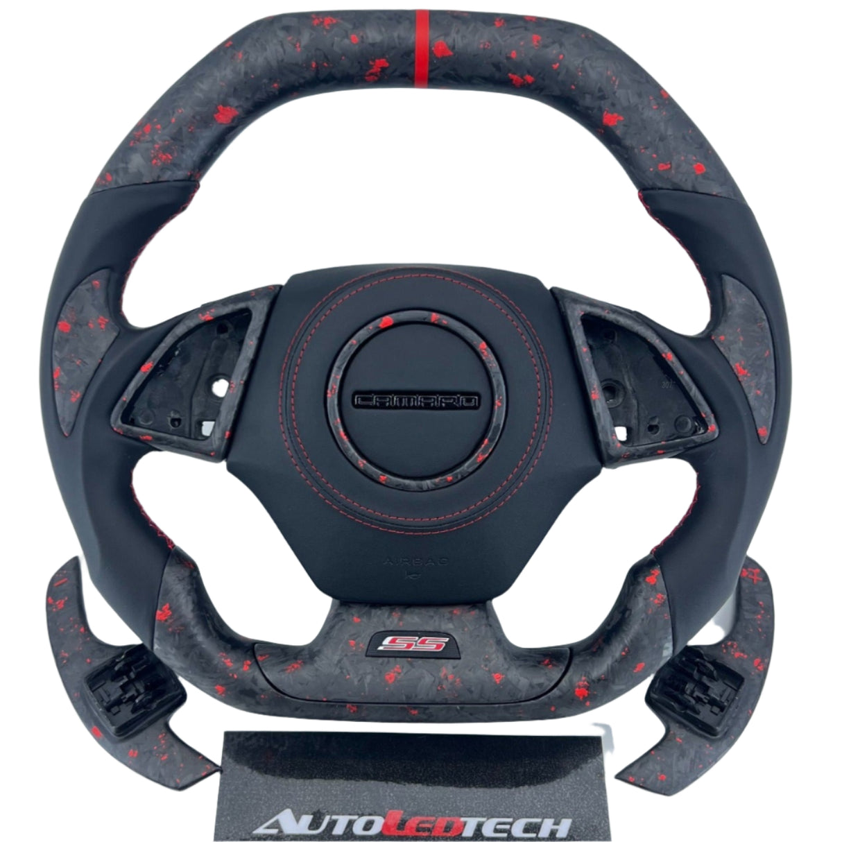 2016-2024 Chevrolet Camaro Custom Carbon Fiber Steering Wheel - AutoLEDTech.com