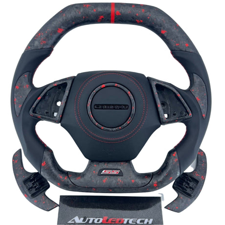 2016-2024 Chevrolet Camaro Custom Carbon Fiber Steering Wheel - AutoLEDTech.com