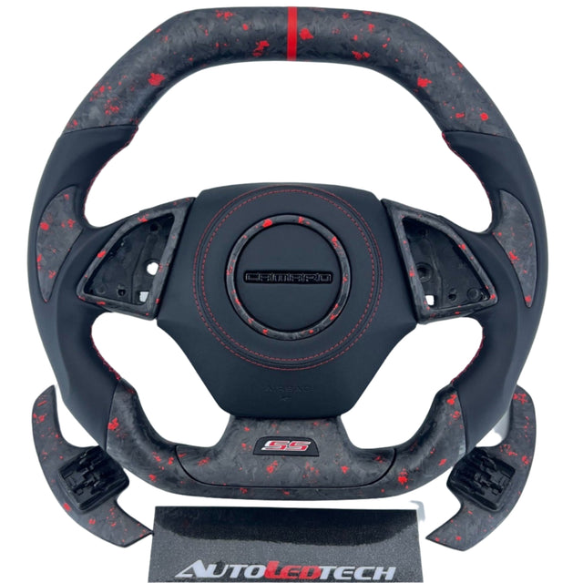 2016-2024 Chevrolet Camaro Custom Carbon Fiber Steering Wheel - AutoLEDTech.com