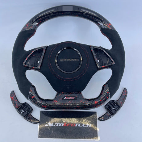 2016-2024 Chevrolet Camaro Custom Carbon Fiber Steering Wheel - AutoLEDTech.com