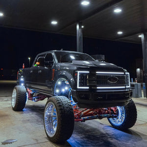 2017-2019 Ford Super Duty F250 F350 LED Grill Accent Light Bars Kit - AutoLEDTech.com