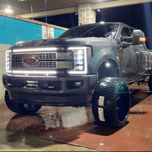 2017-2019 Ford Super Duty F250 F350 LED Grill Accent Light Bars Kit - AutoLEDTech.com