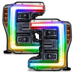 2017-2019 Ford Super Duty F250 RGBW Flow Series LED DRL Boards - AutoLEDTech.com