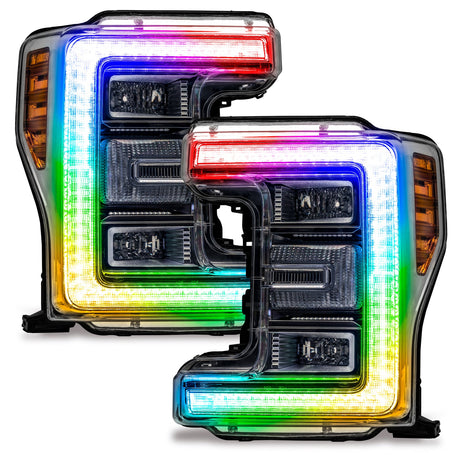 2017-2019 Ford Super Duty F250 RGBW Flow Series LED DRL Boards - AutoLEDTech.com