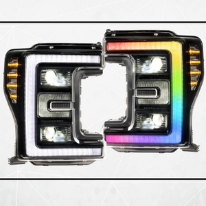 2017-2019 Ford Super Duty XRGB LED DRL Headlights - AutoLEDTech.com