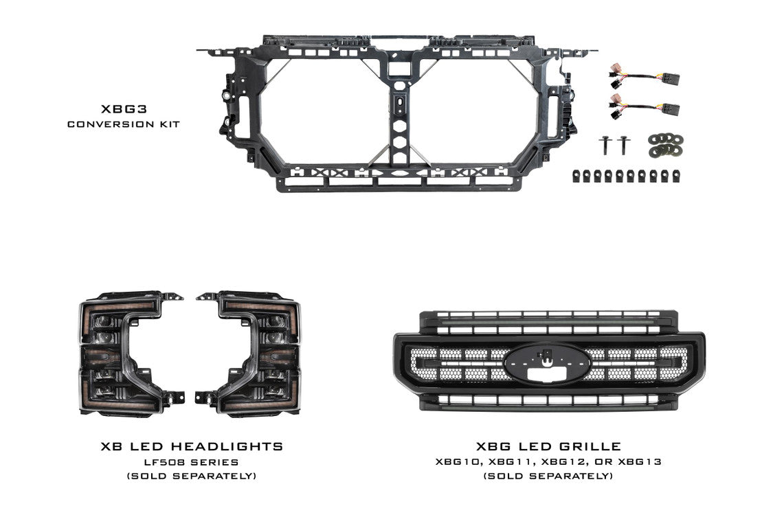 2017-2019 to 2020-2022 Ford Super Duty Headlight Front End Conversion Kit - AutoLEDTech.com